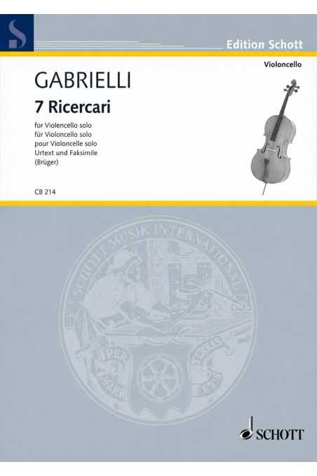 Gabrielli, 7 Ricercari For cello (Schott)