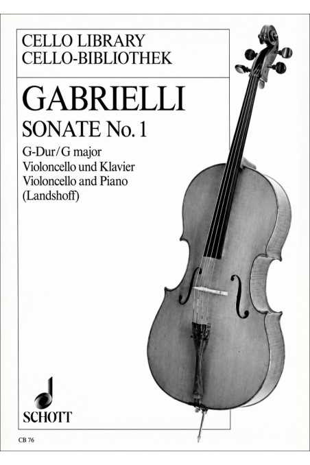 Gabrielli, Sonata No.1 In G For Cello (Schott)