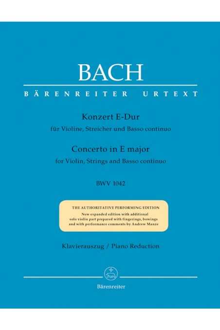 Bach, Violin Concerto in E Major for Violin BWV 1042 (Barenreiter)