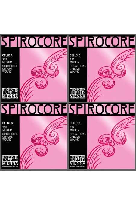 Spirocore Chrome Cello String Set 4/4 by Thomastik-Infeld