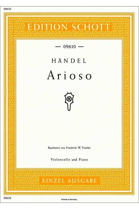 Handel, Arioso For Cello And Piano (Schott)