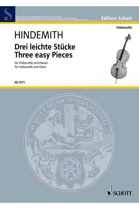 Hindemith, Three Easy Pieces For Cello And Piano (Schott)
