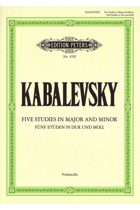 Five Studies In Major And Minor For Cello By Kabalevsky