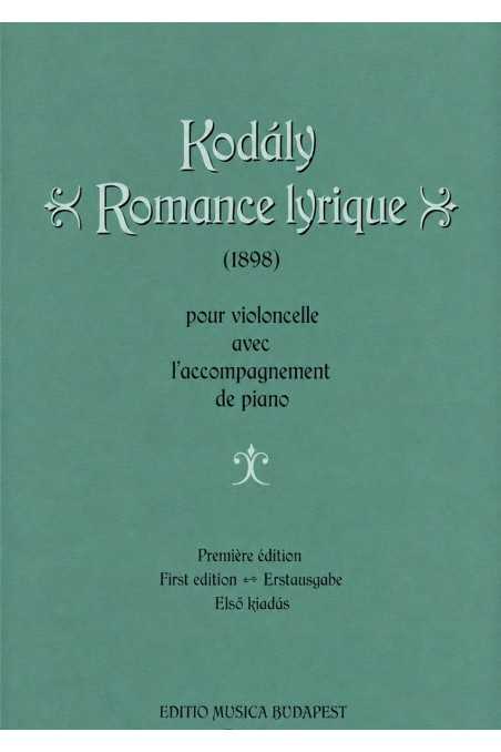 Kodaly, Romance Lyrique For Cello