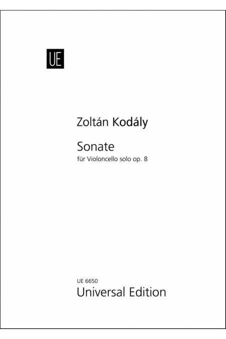 Kodaly, Sonata Op 8 Solo Cello (Universal)