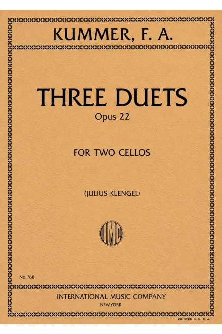 Kummer Three Duets Opus 22 For Two Cellos (IMC)