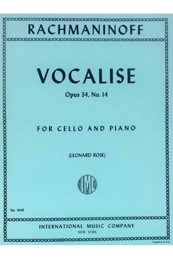 Rachmaninoff, Vocalise For...