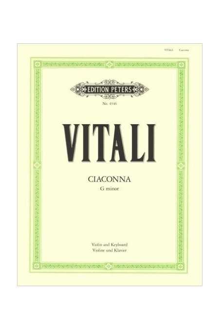 Vitali, Chaccone In G Minor For Violin (Peters)