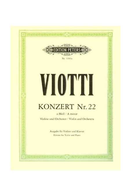 Viotti Concerto No. 22 In A Min For Violin (Peters)