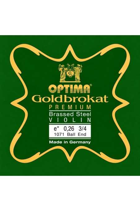 Goldbrokat Premium Brassed Steel Violin E String by OPTIMA