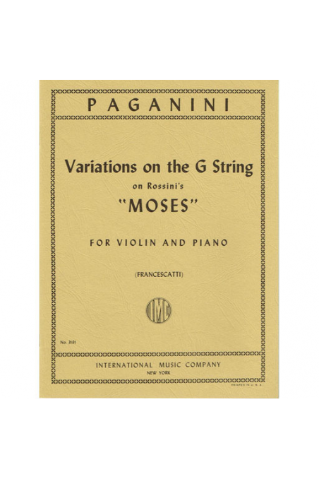 Paganini Variations on the G string on Rossini's Moses (IMC)