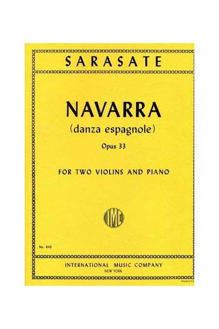 Navarra (danza espagnole) Opus 33, for two violin and piano by Sarasate (IMC)