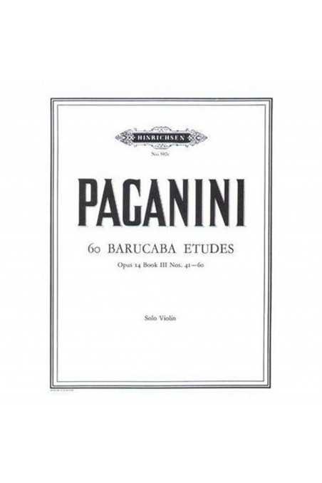 Paganini, Studies in 60 Variations Barucaba for Violin