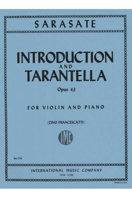 Sarasate, Introduction and Tarantella Op43 for Violin & Piano (IMC)
