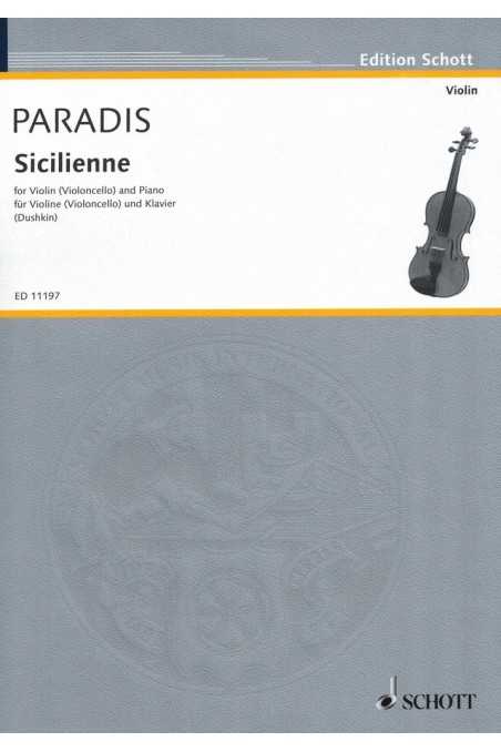 Paradis, Sicilienne for Violin or Cello (Schott)