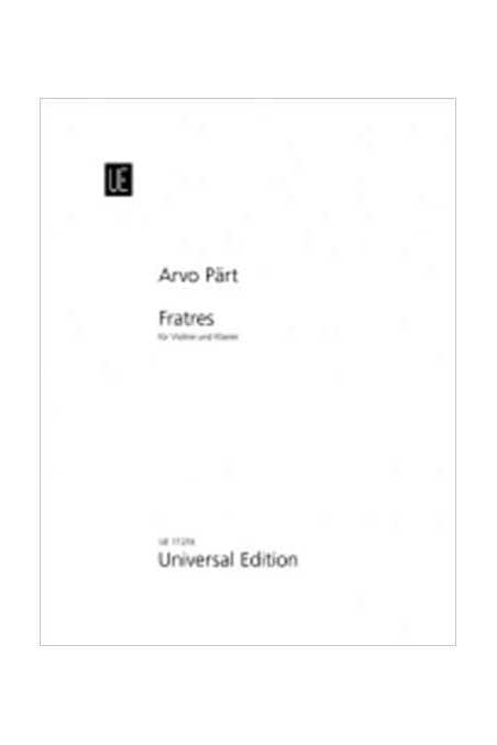 Part, Fratres for Violin and Piano (Universal)