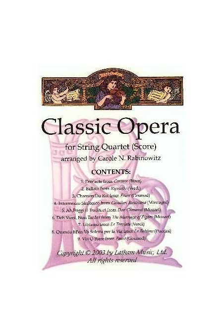 Classic Opera For String Quartet (Latham)