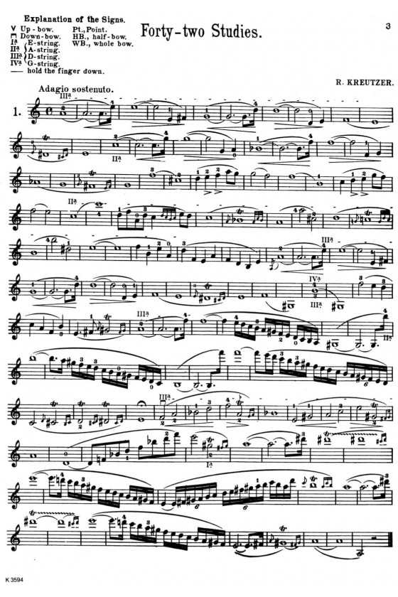 Kreutzer, Forty - Two Studies Or Caprices For Violin (Schirmer)
